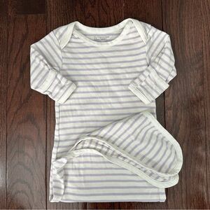 Kissy Kissy Purple and White Striped One Piece